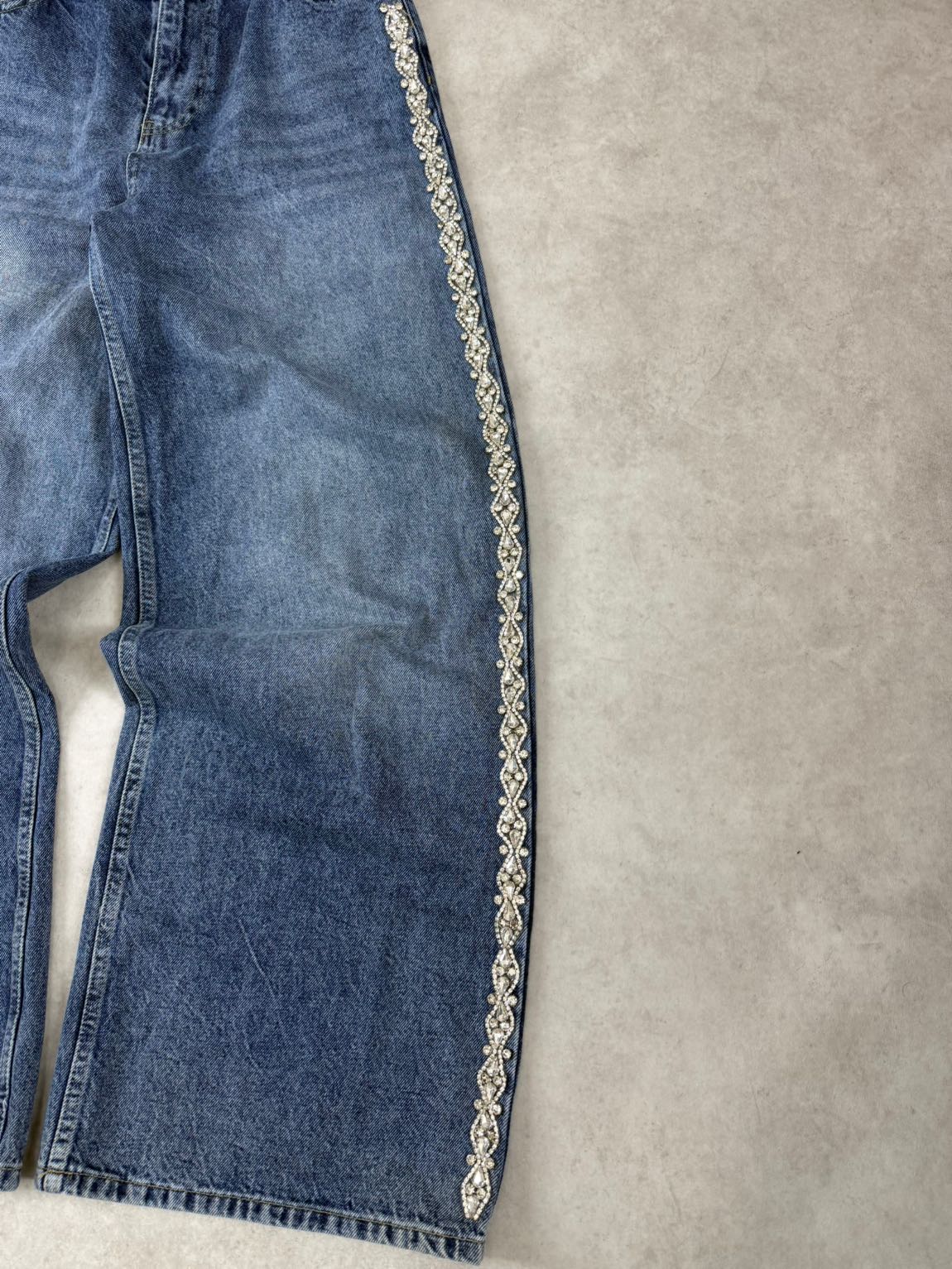 USA Vintage Taş Detaylı y2k Baggy Jeans — görsel 3/8