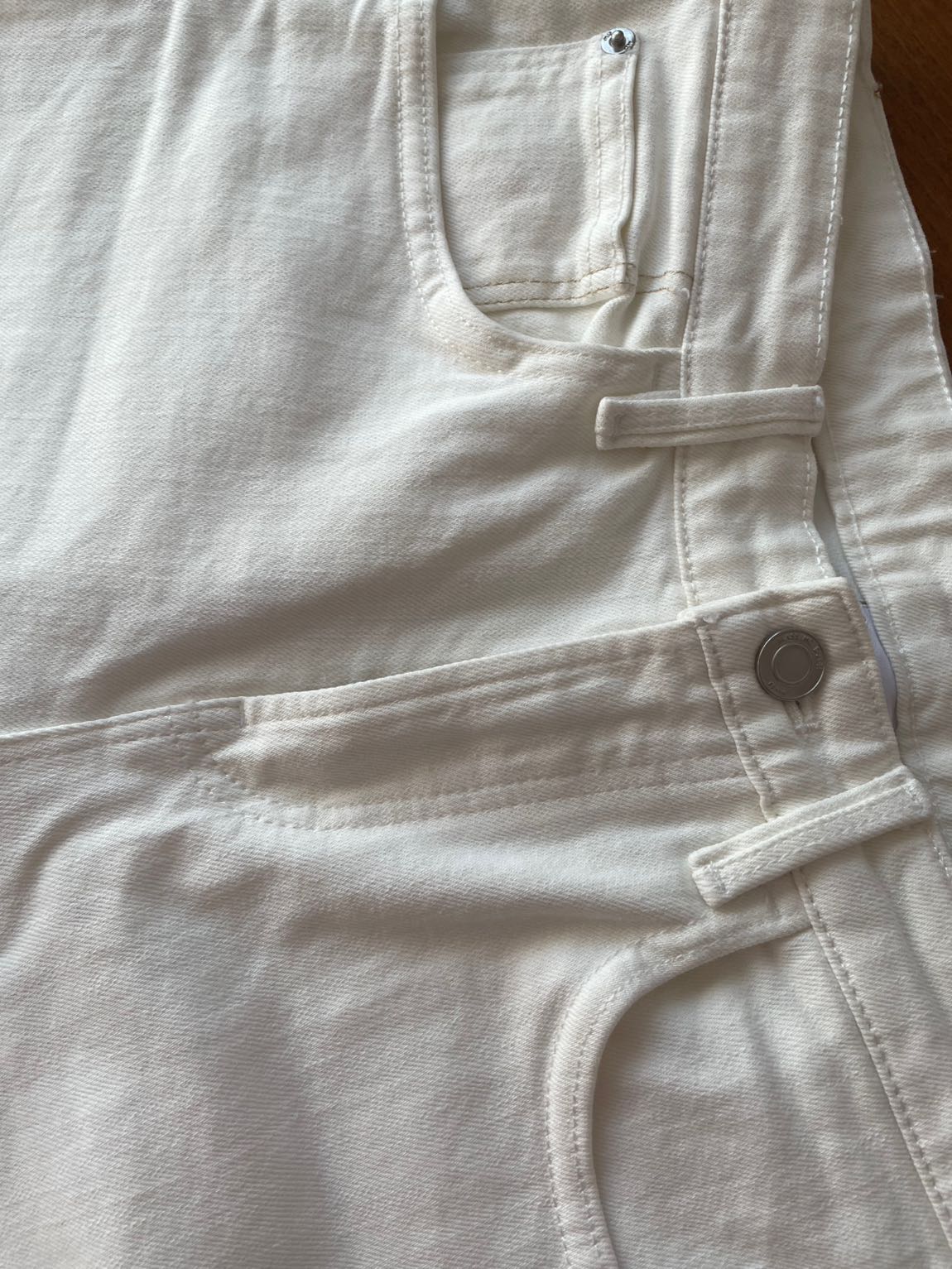 Massimo Dutti Beyaz Kot Pantolon — görsel 3/4
