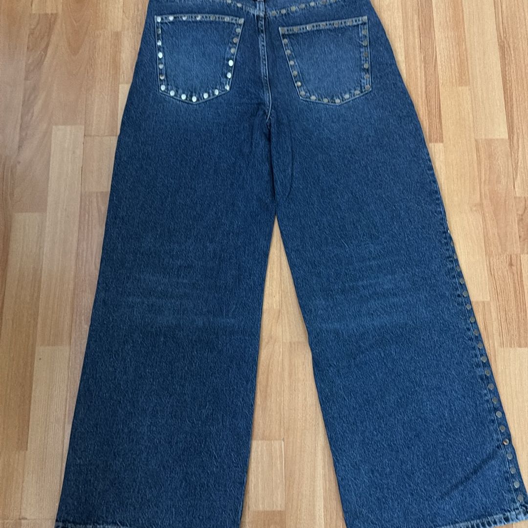 Mango jeans Fermuarlı Geniş Paça Jean — görsel 5/15
