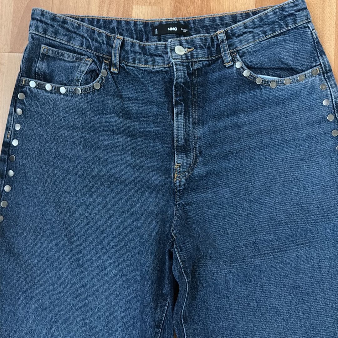 Mango jeans Fermuarlı Geniş Paça Jean — görsel 3/15