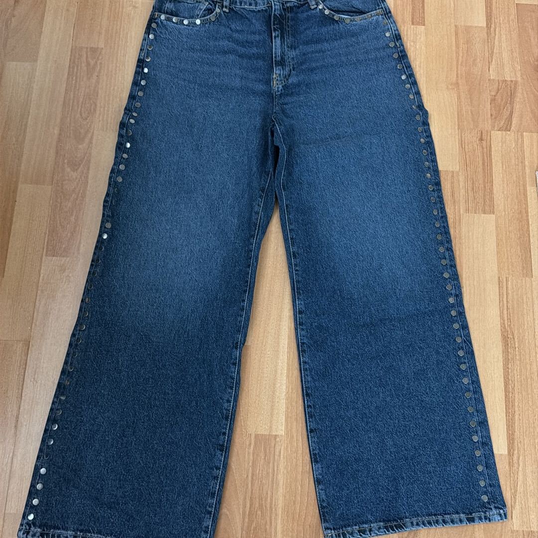 Mango jeans Fermuarlı Geniş Paça Jean — görsel 2/15