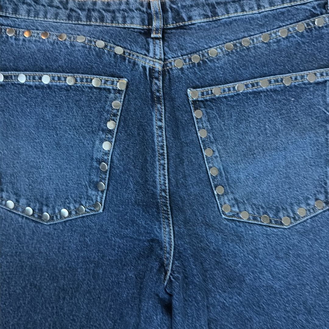 Mango jeans Fermuarlı Geniş Paça Jean — görsel 7/15