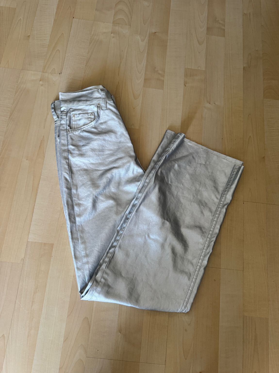 Gümüş Mumlu Wide Leg Pantolon — görsel 4/4