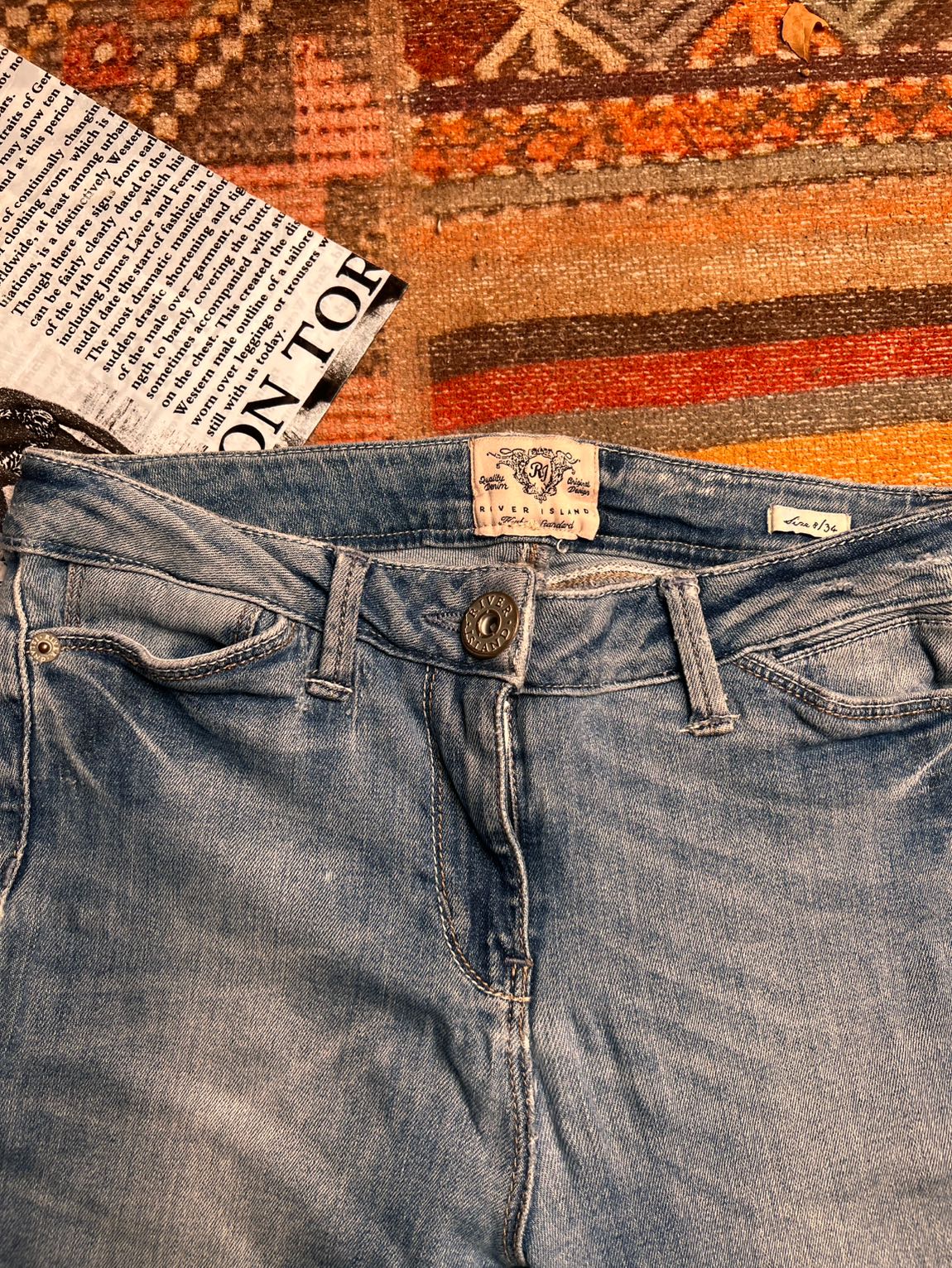 River Island 2000's İspanyol Paça Jean — görsel 3/5