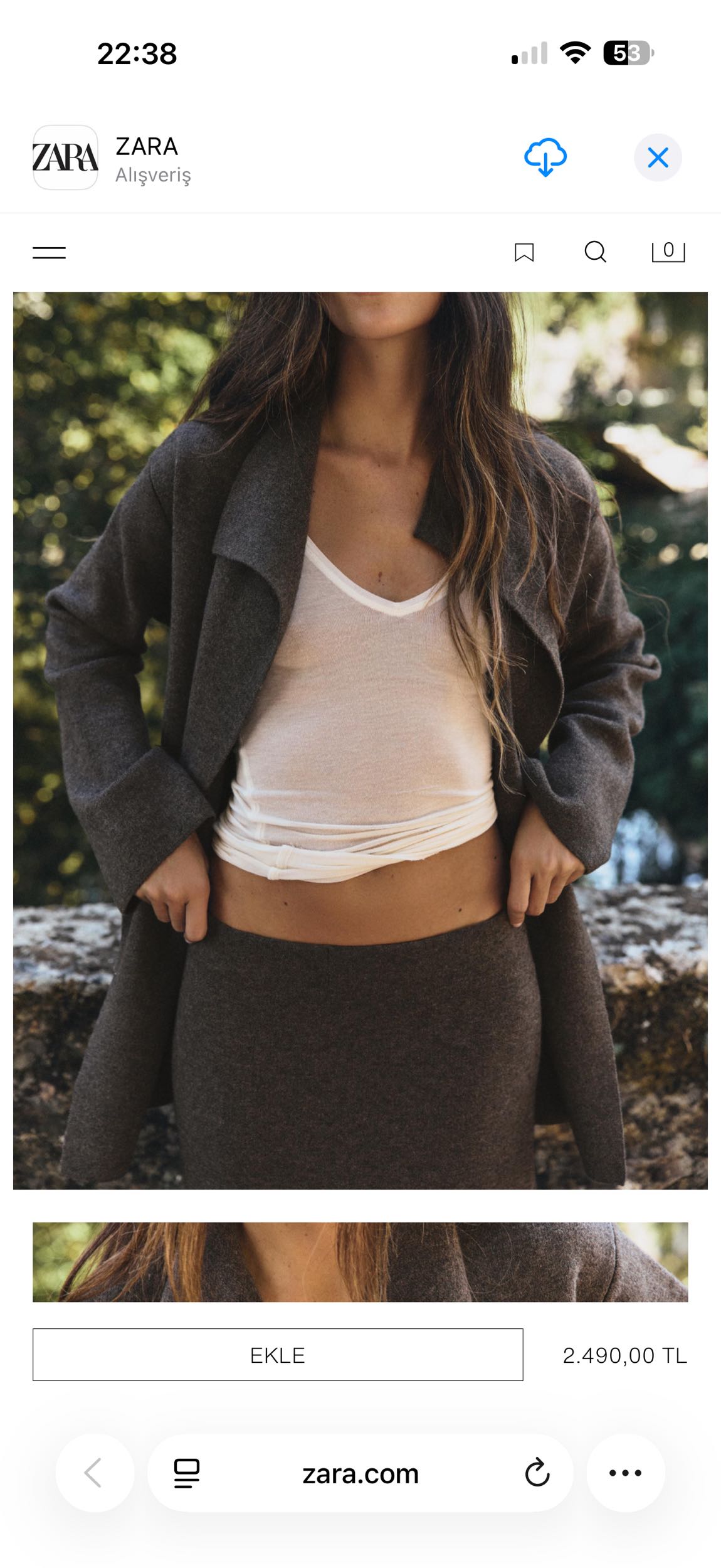 Zara Kadın Kaban — görsel 3/14