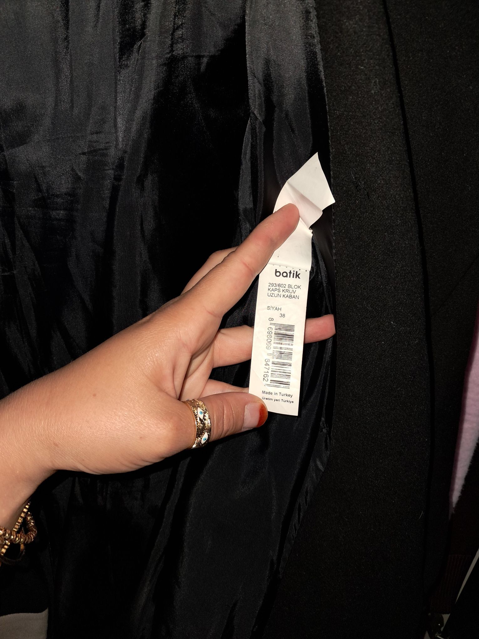 Batik Marka Kapüşonlu Blok Renkli Kaban✨ — görsel 13/14