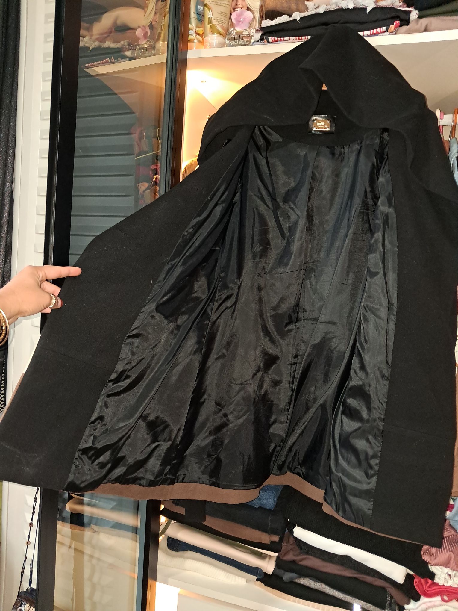 Batik Marka Kapüşonlu Blok Renkli Kaban✨ — görsel 10/14