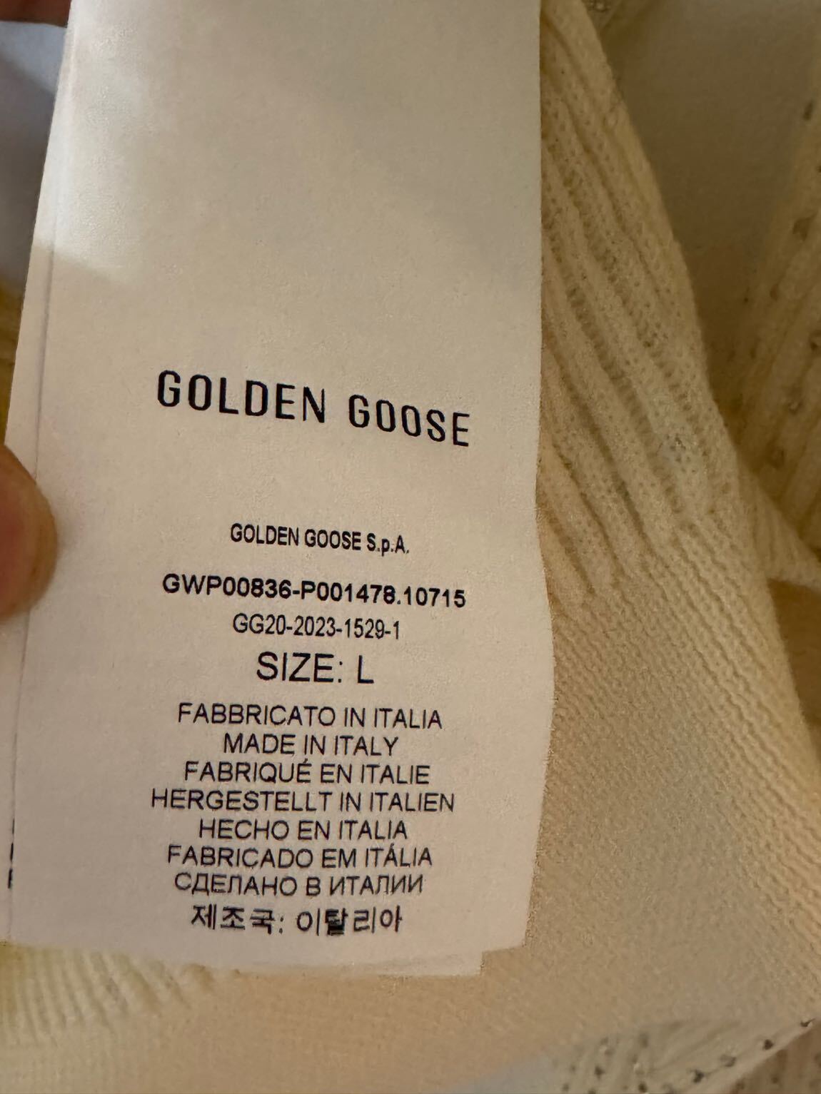 Golden goose ekru taşlı yün kazak — görsel 7/7