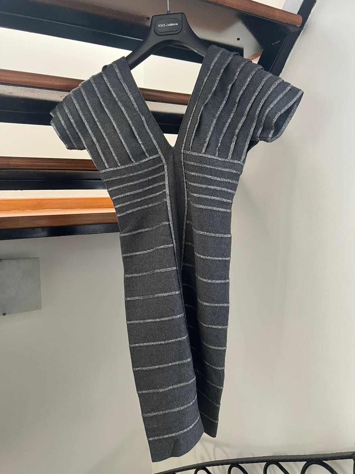 HERVE LEGER RUNWAY KNIT ELBiSE — görsel 2/12