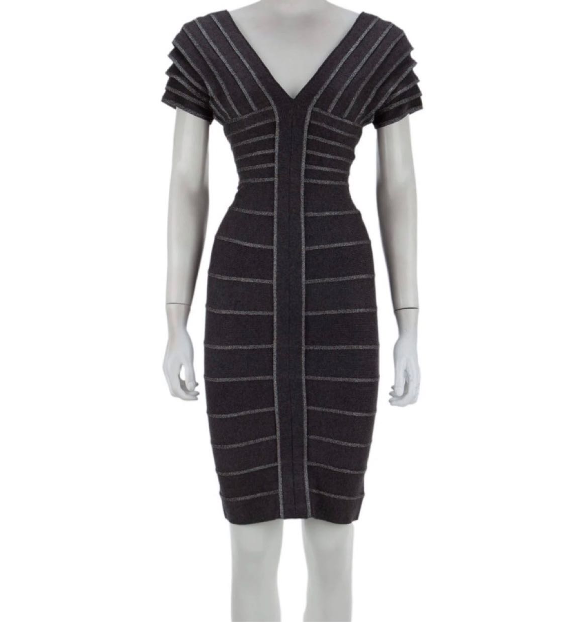 HERVE LEGER RUNWAY KNIT ELBiSE — görsel 12/12