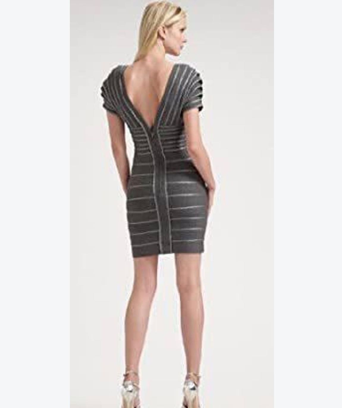 HERVE LEGER RUNWAY KNIT ELBiSE — görsel 3/12