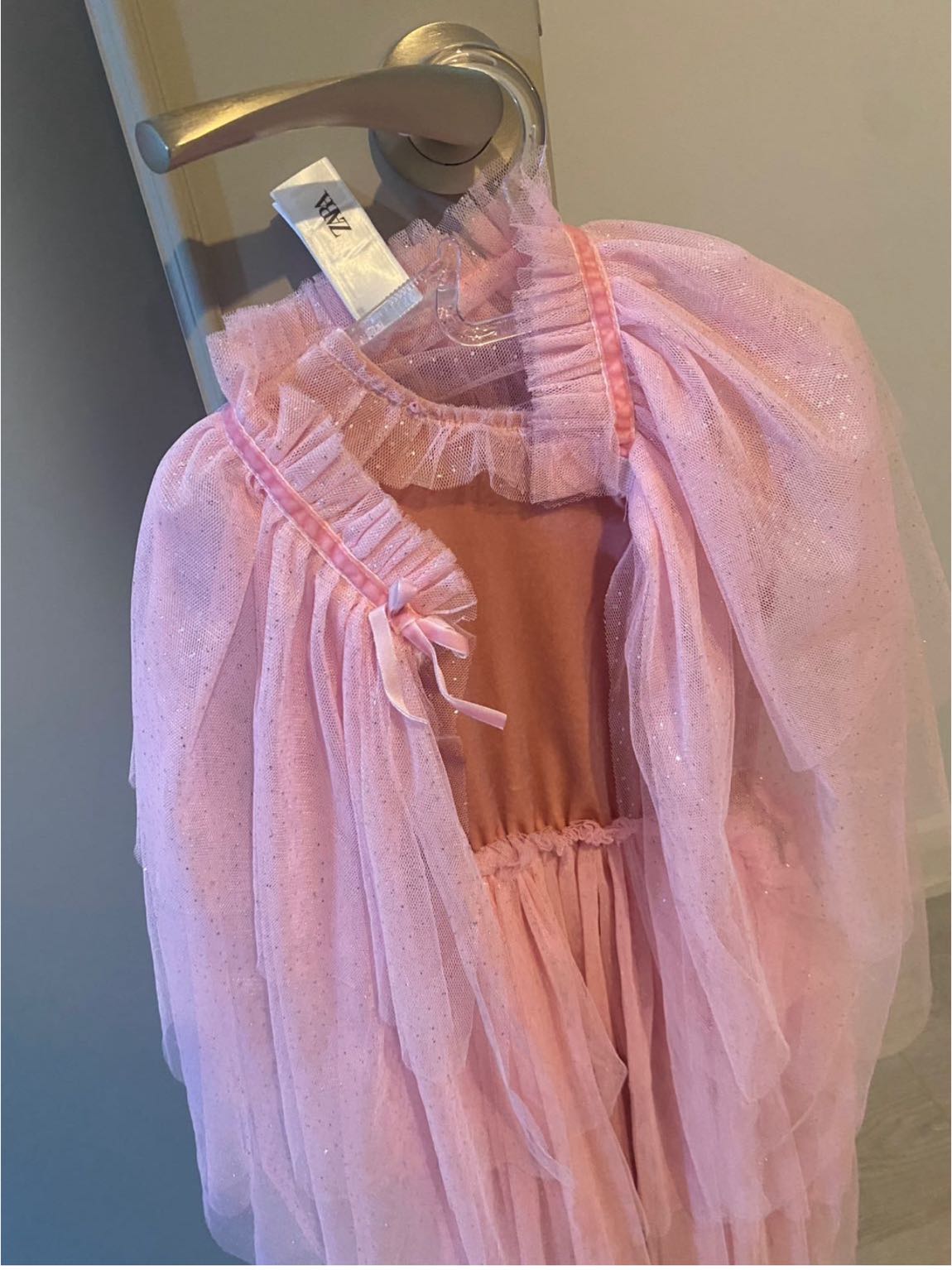 Zara Pembe Katmanlı Tütü Elbise — görsel 4/9