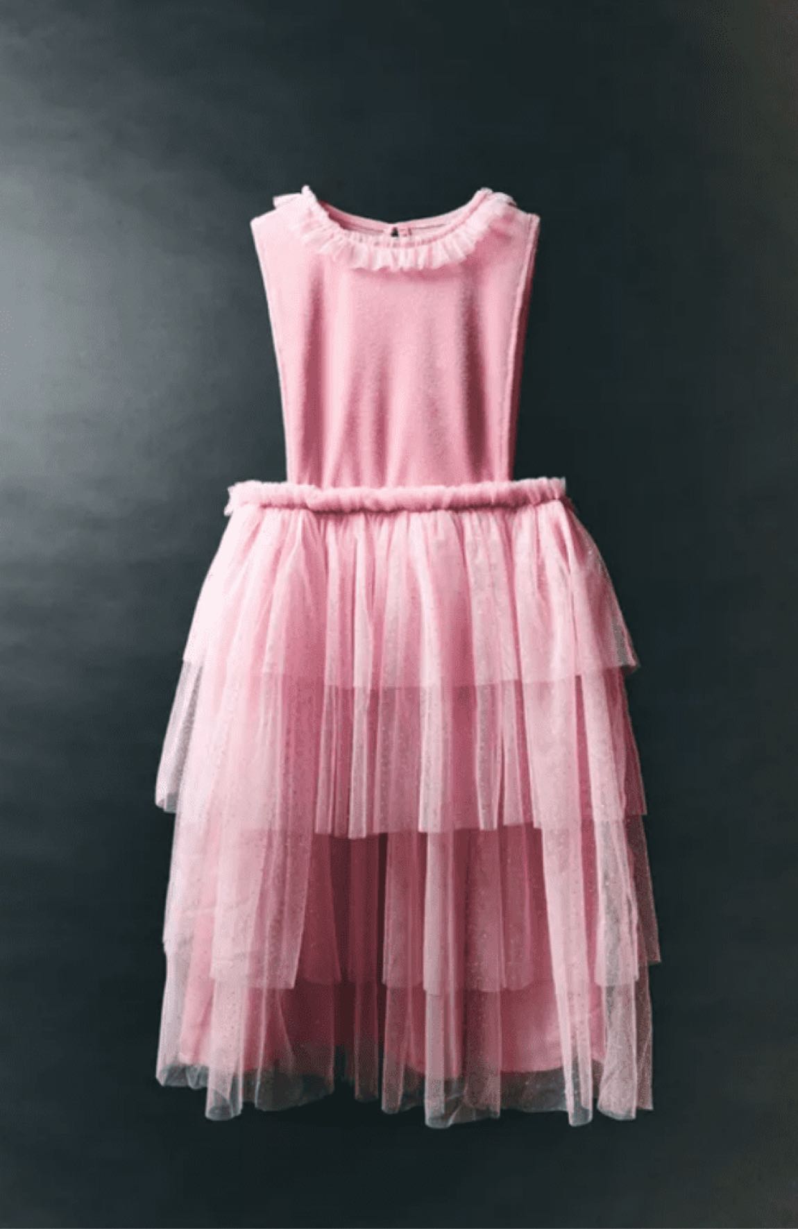 Zara Pembe Katmanlı Tütü Elbise — görsel 2/9