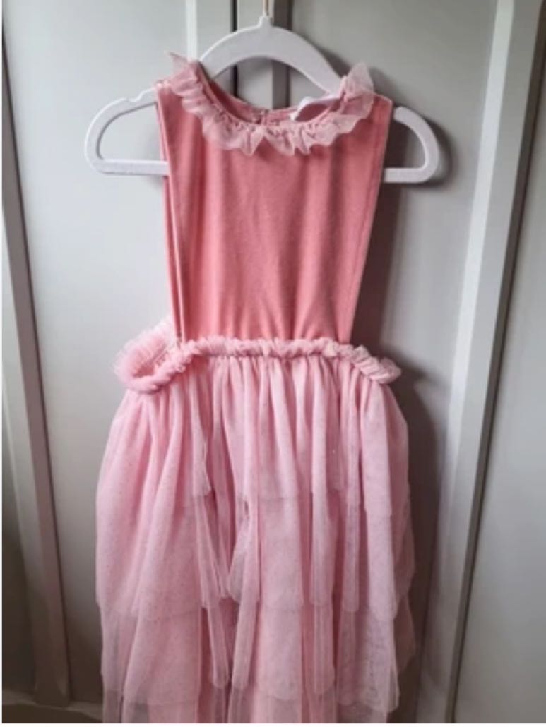 Zara Pembe Katmanlı Tütü Elbise — görsel 3/9