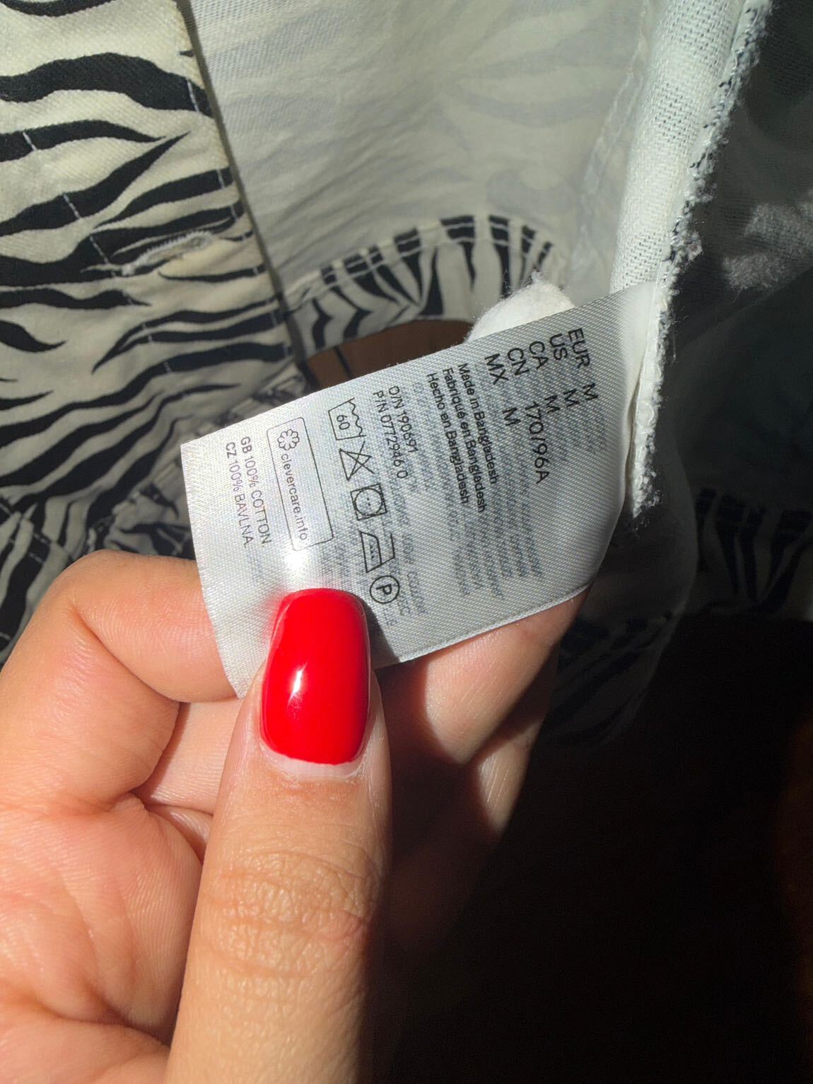 H&M Zebra Desenli Kot Ceket — görsel 4/4