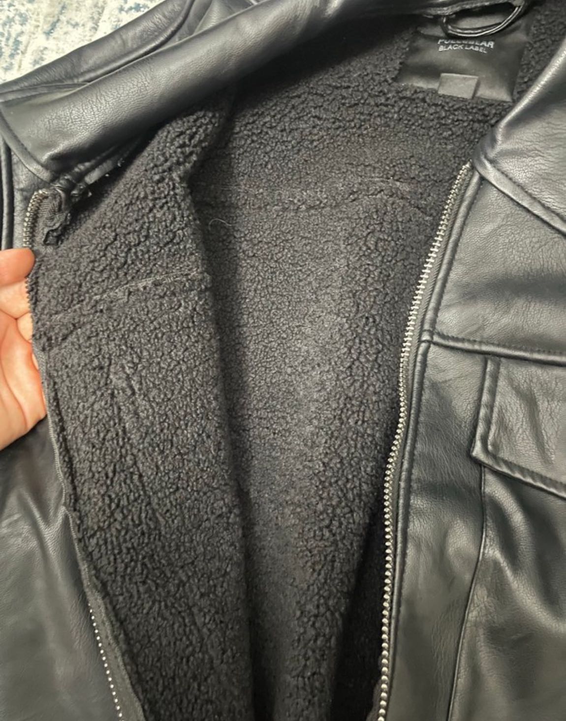 Pull&Bear Siyah Bomber Ceket — görsel 4/4