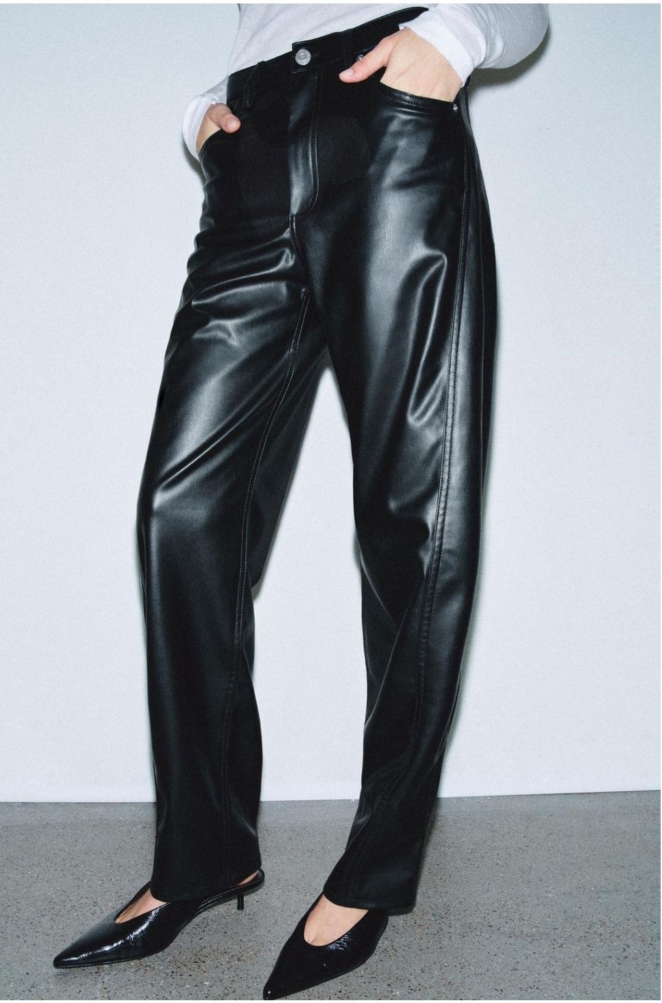 Zara Collection Fit Suni Deri Pantolon — görsel 2/7