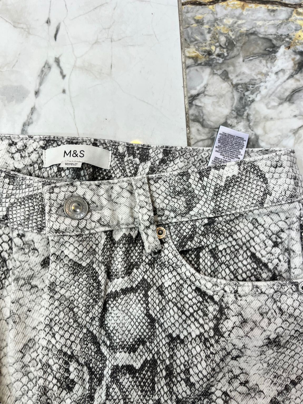 Yılan Desenli Mark&Spencer ihracat jeans — görsel 5/7