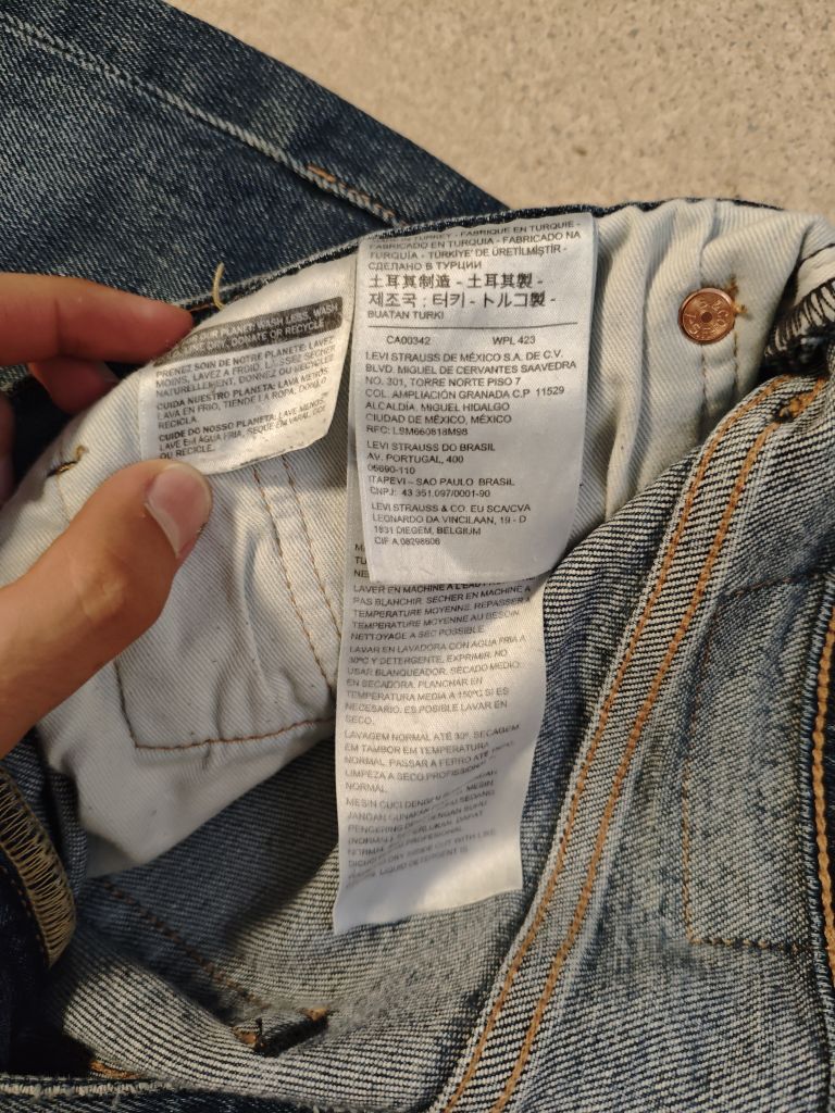 Original Levi's Unisex Mavi Jean Pantoln — görsel 8/11