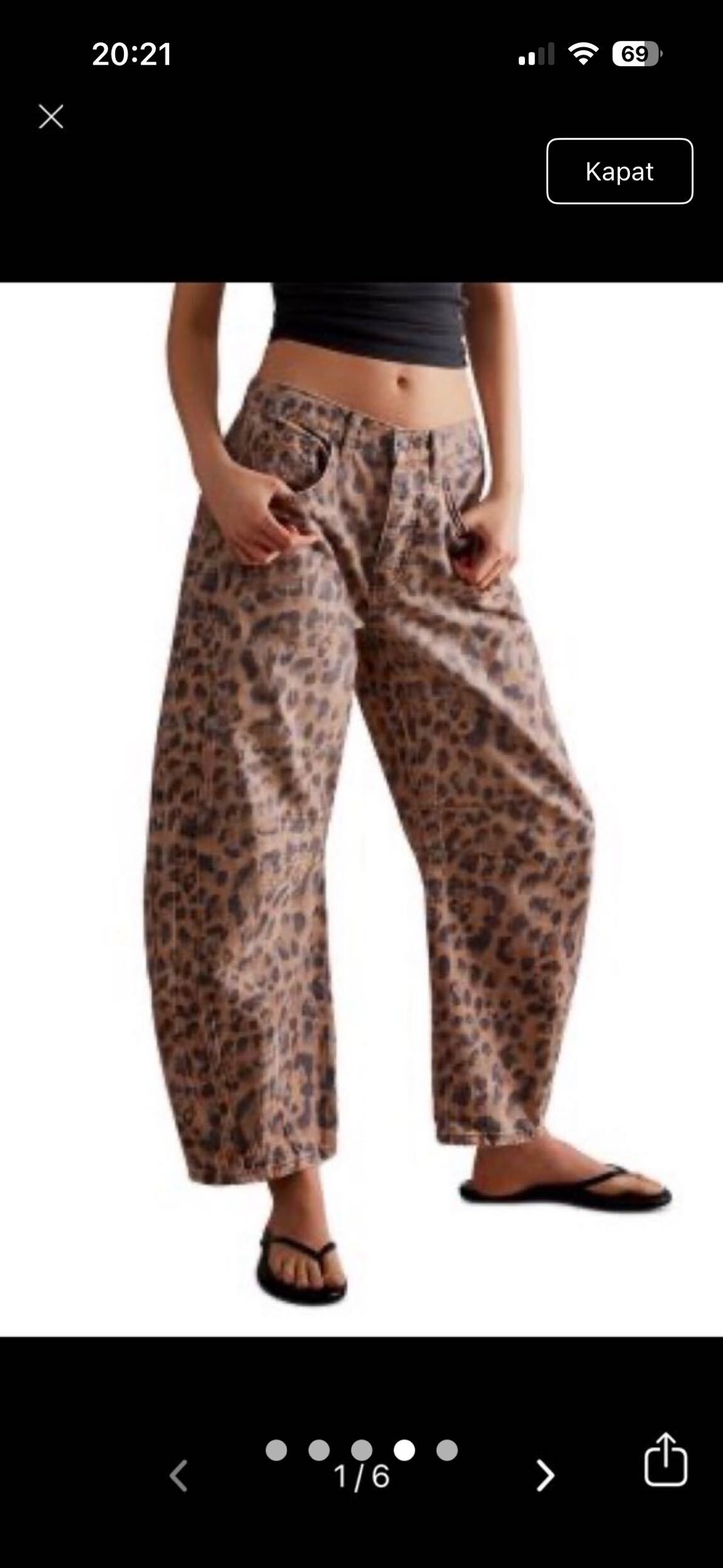 Leopar Desenli barel Kesim Pantolon — görsel 4/4