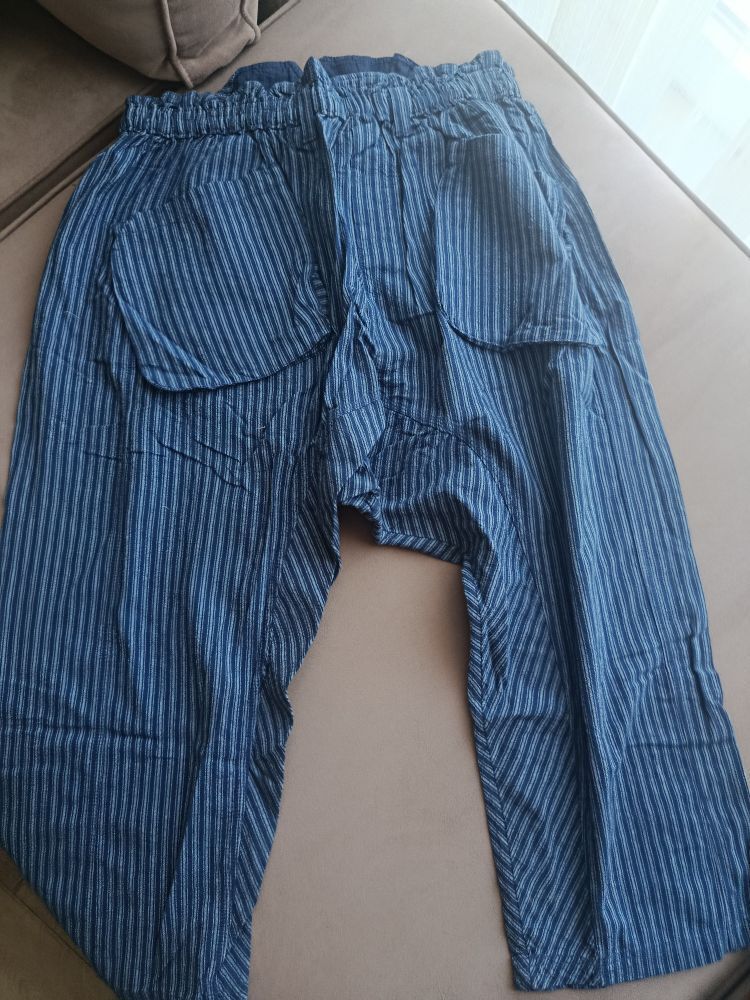 FREE PEOPLE Çizgili Bol Paça Pantolon — görsel 5/6