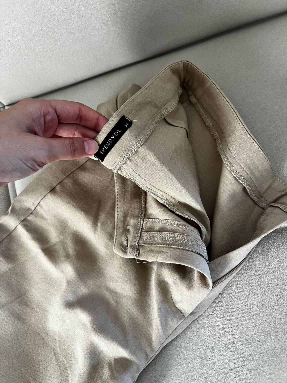 Bej Kumaş Pantolon — görsel 3/6