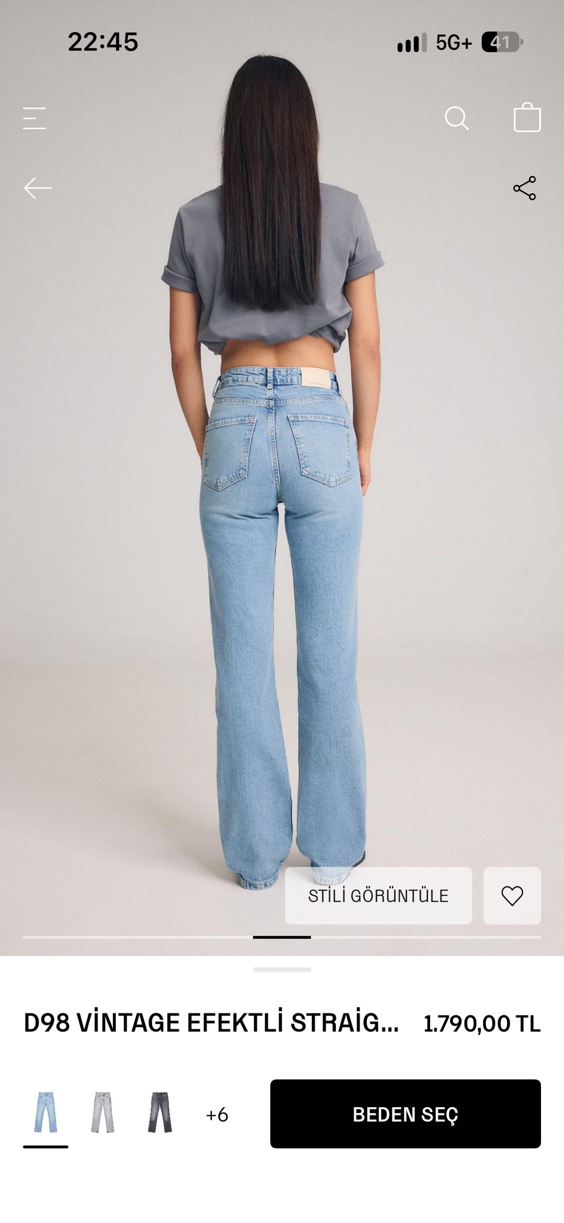 Stradivarius D98 Vintage Jean — görsel 2/4
