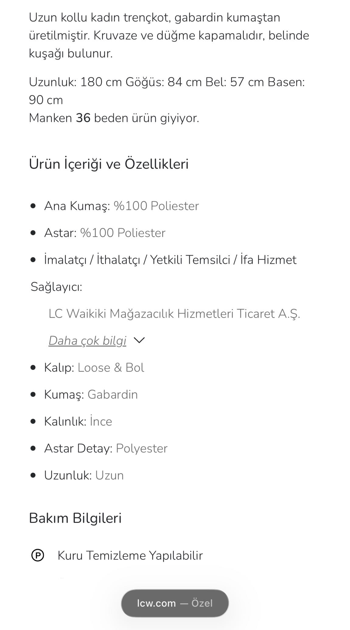 Haki Trençkot Ceket — görsel 2/2
