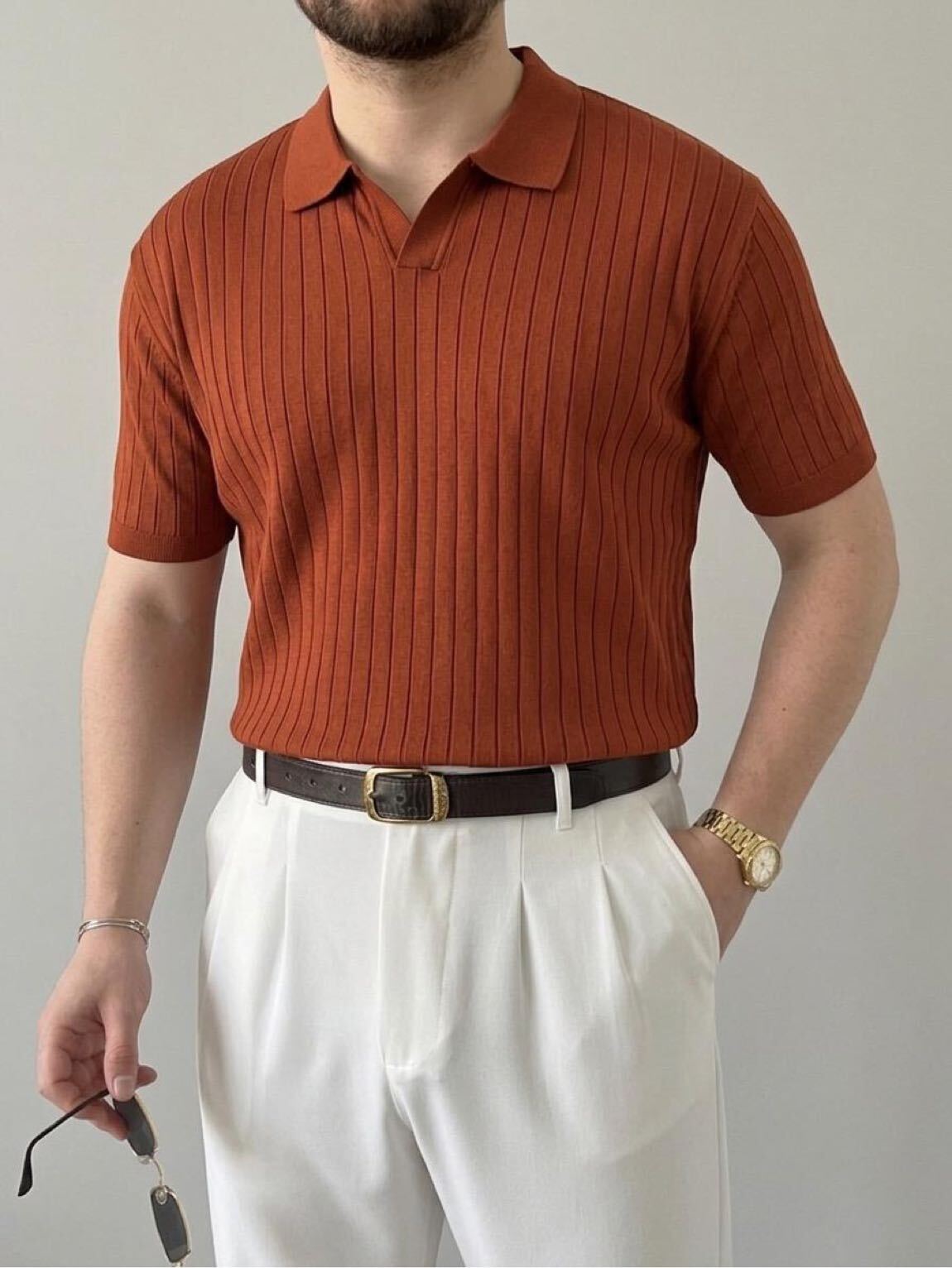 Erkek Polo Yaka Örme Triko — görsel 3/3