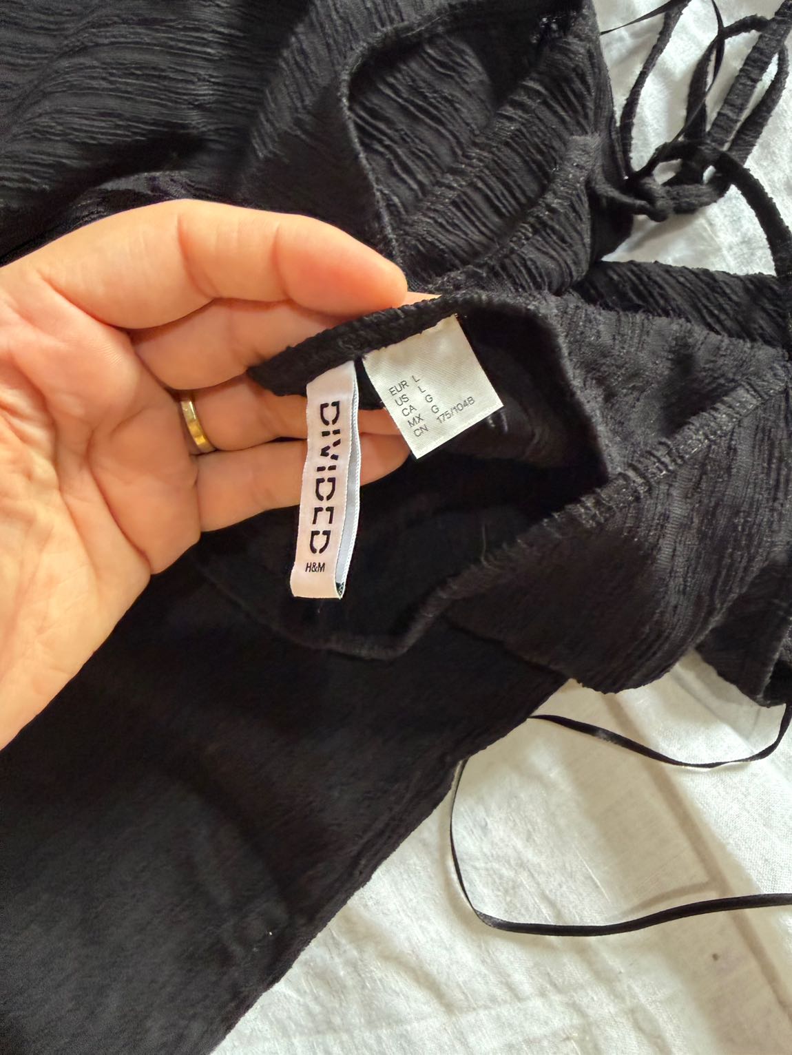 H&M Siyah Geniş Paça Tulum — görsel 6/6