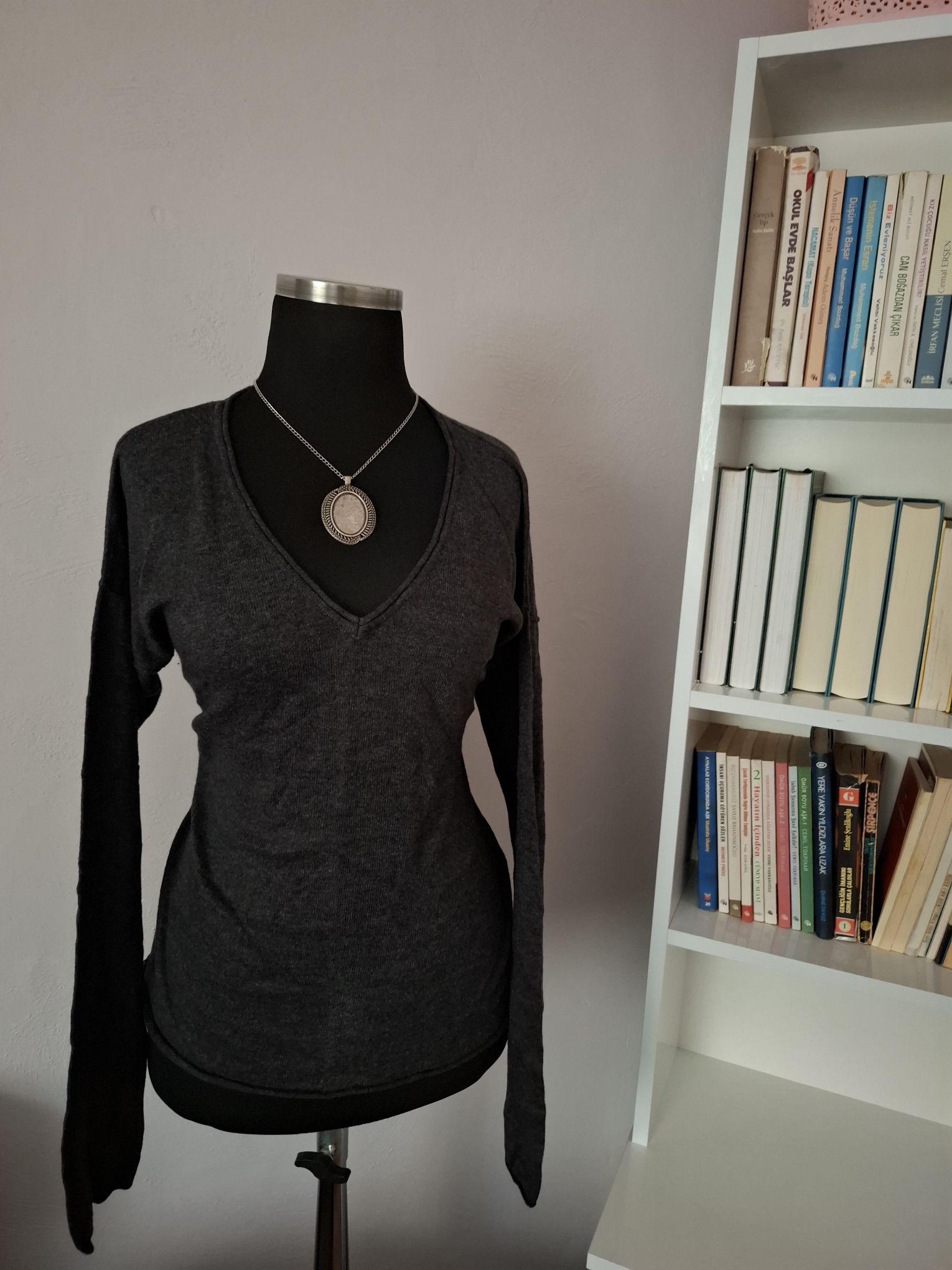 ☆ H&M gri kazak☆ — görsel 3/10