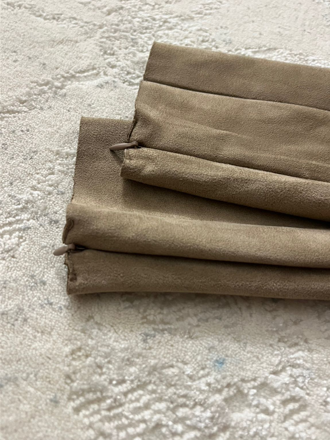 Zara Bej Süet Pantolon Tayt — görsel 6/8