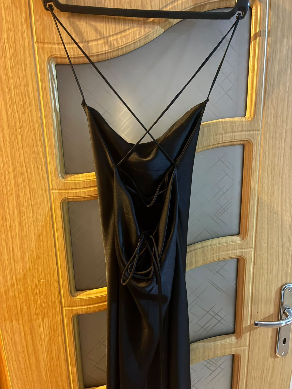 Siyah Saten Askılı Elbise Zara — görsel 6/9