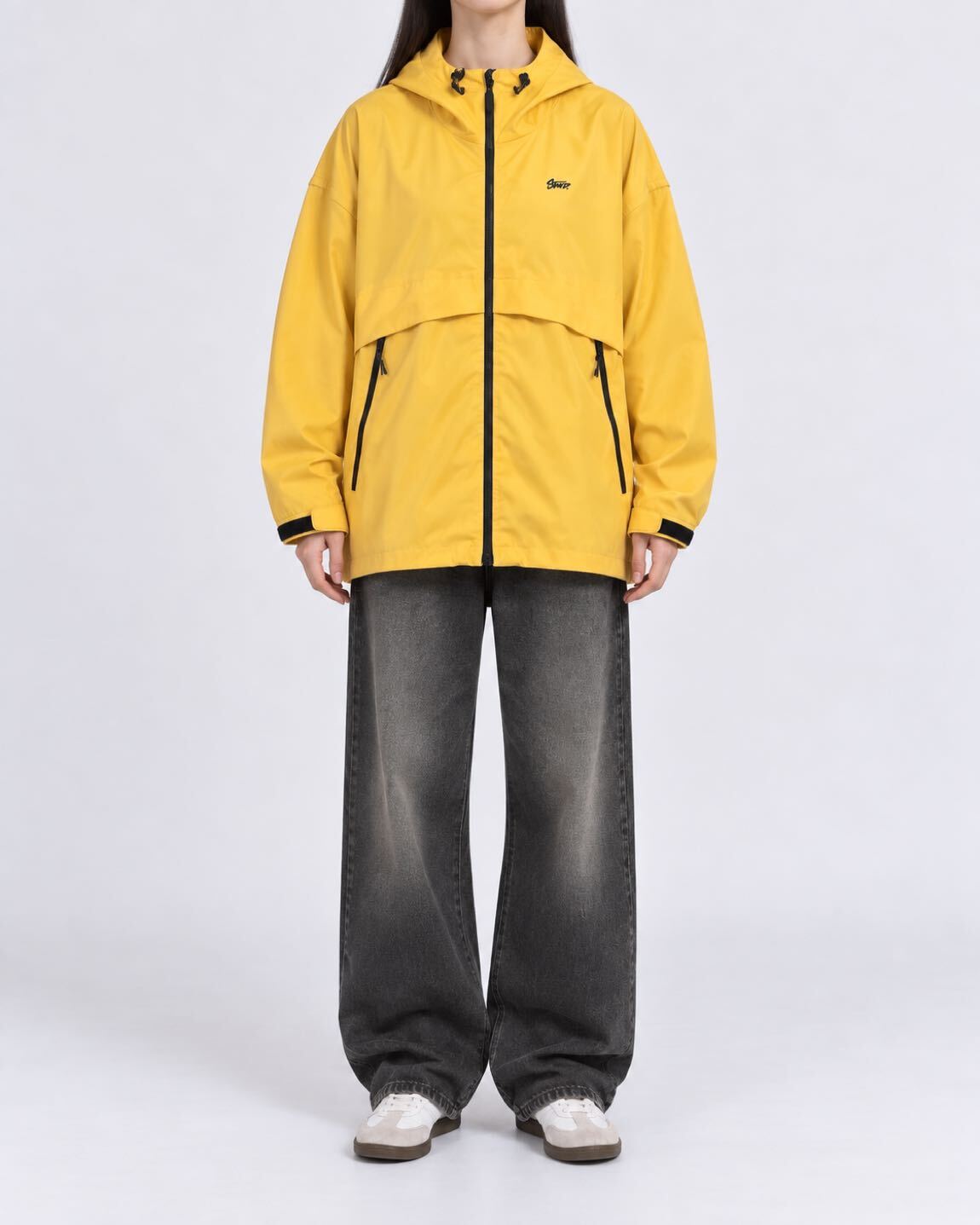 Pull&Bear Sarı Kapüşonlu Yağmurluk XL — görsel 5/8