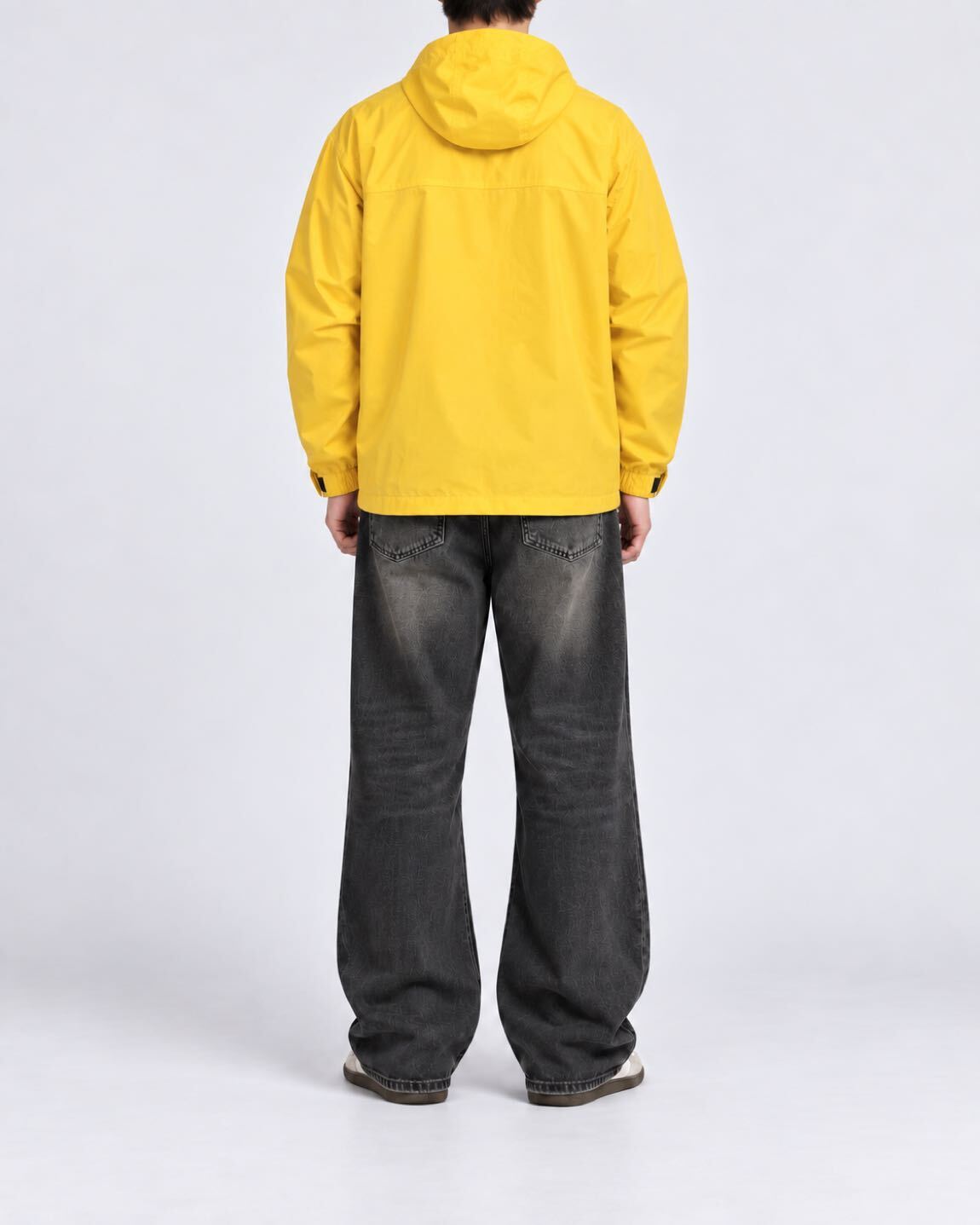 Pull&Bear Sarı Kapüşonlu Yağmurluk XL — görsel 2/8