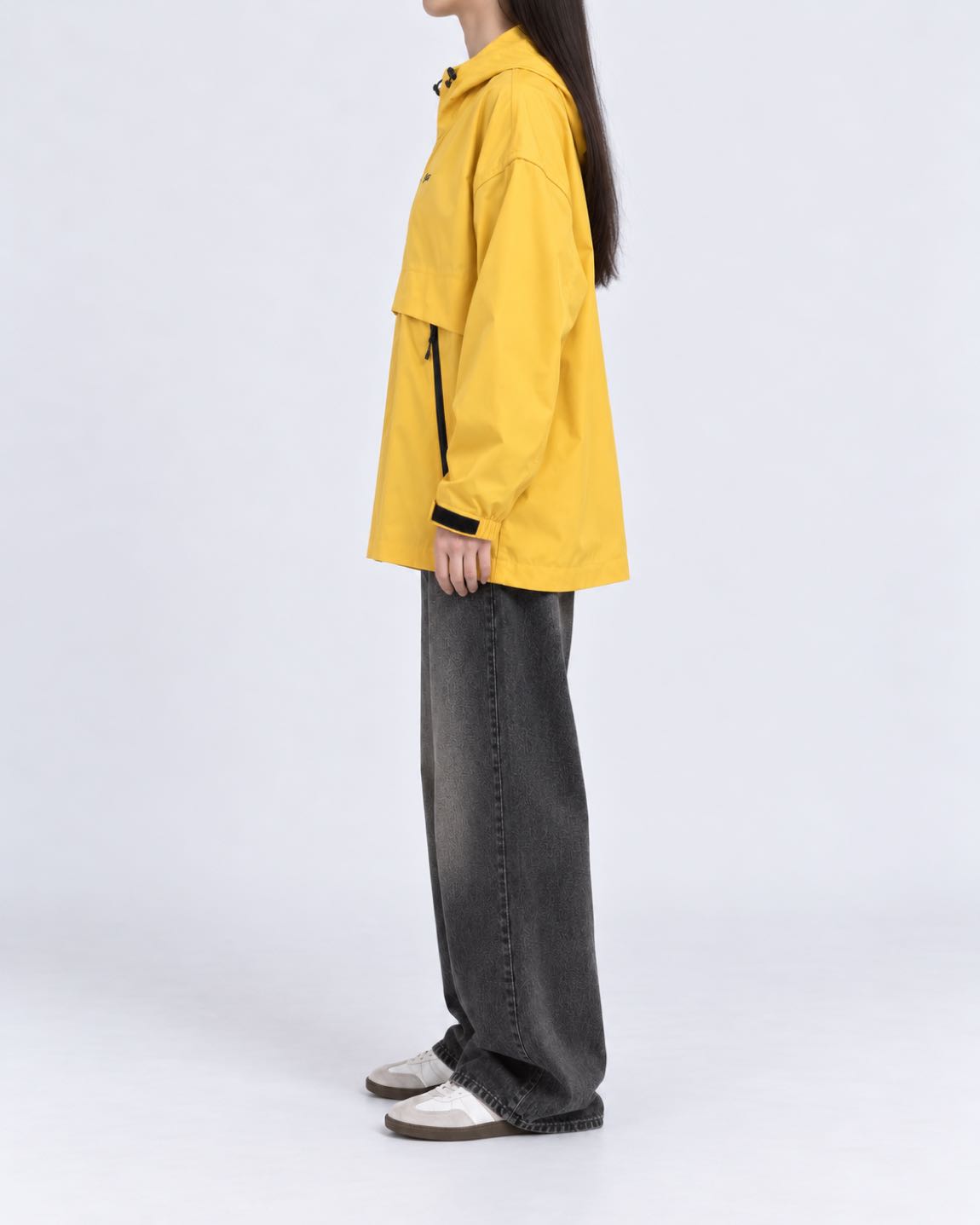 Pull&Bear Sarı Kapüşonlu Yağmurluk XL — görsel 7/8