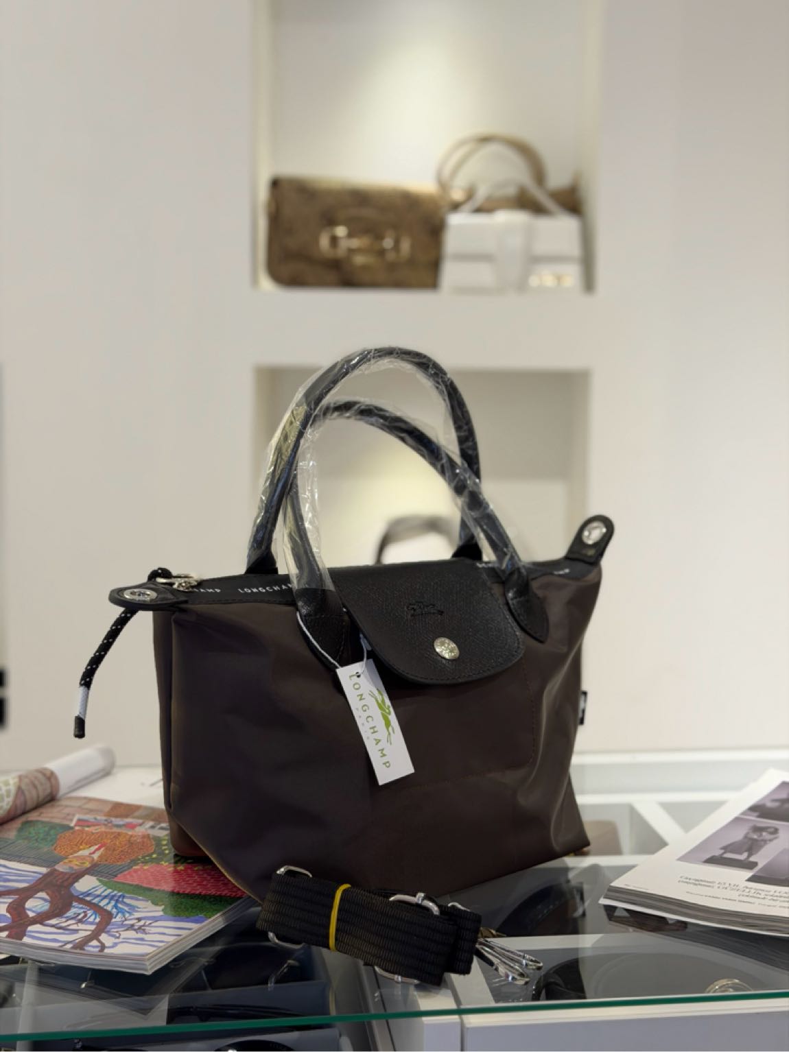 Longchamp energy medium mocha — görsel 5/6