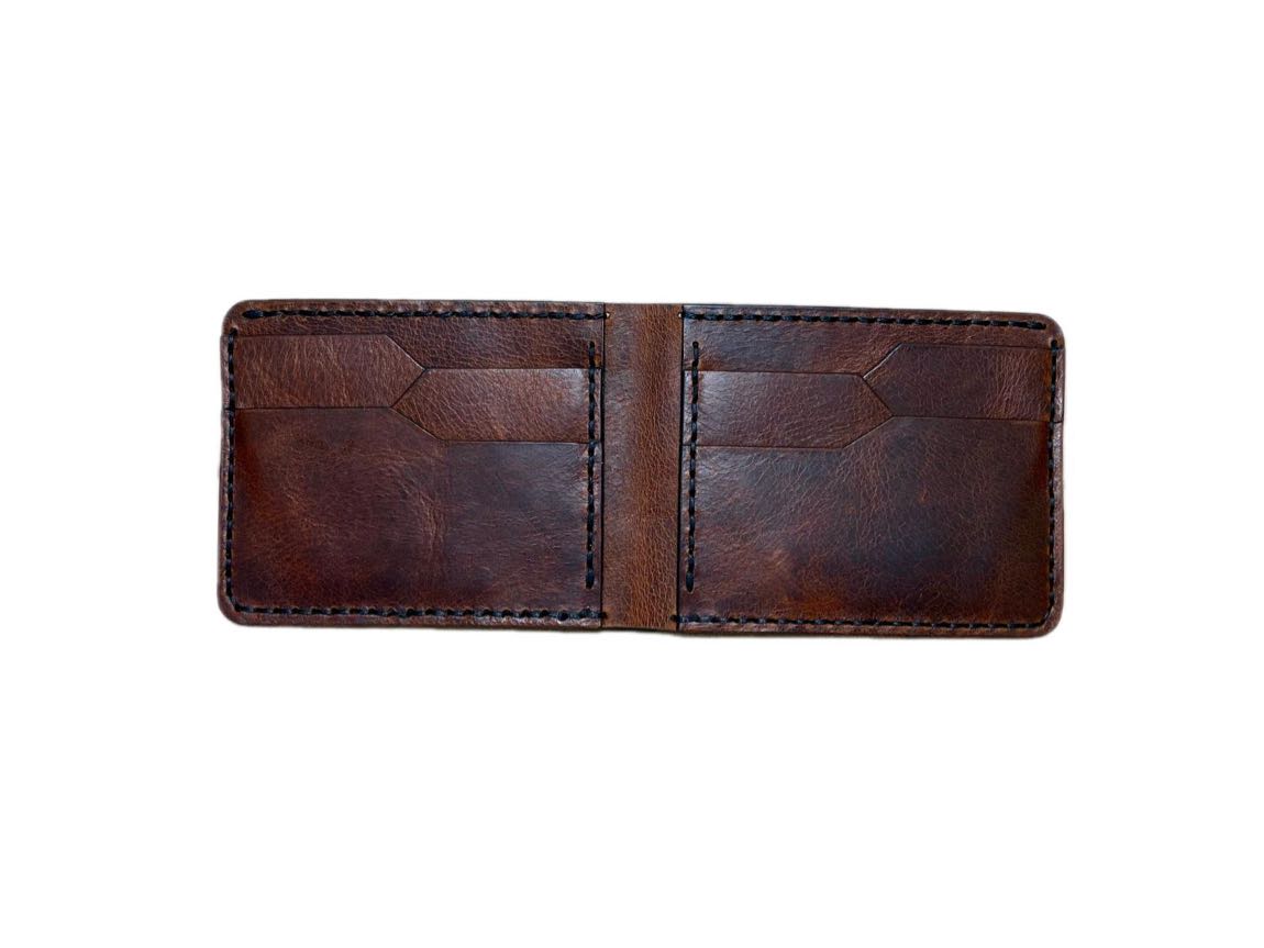El yapımı bifold Deri Cüzdan — görsel 2/5