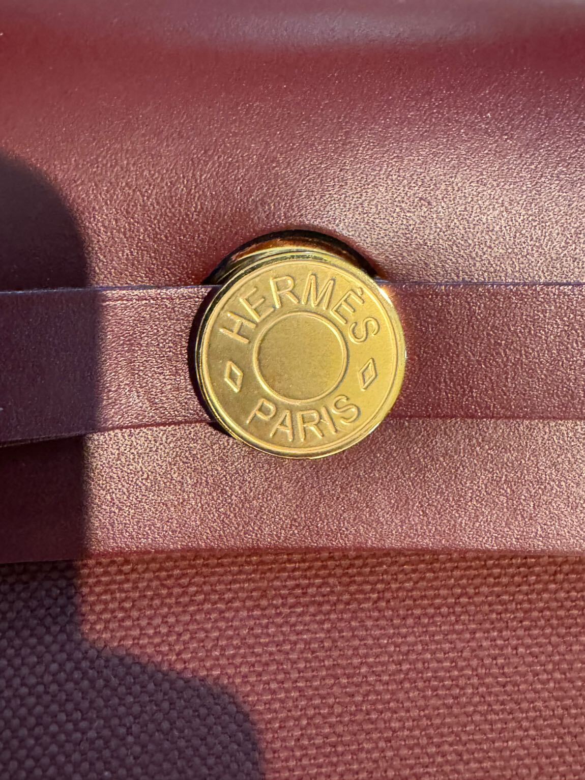 Hermes Herbag Bordo Omuz Çantası — görsel 2/5