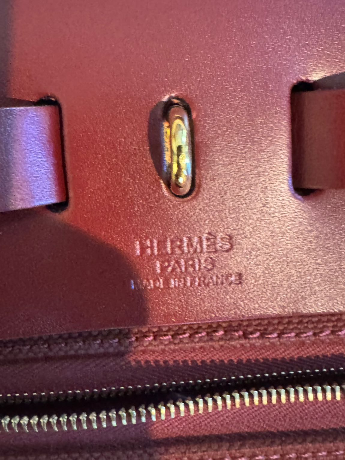 Hermes Herbag Bordo Omuz Çantası — görsel 5/5
