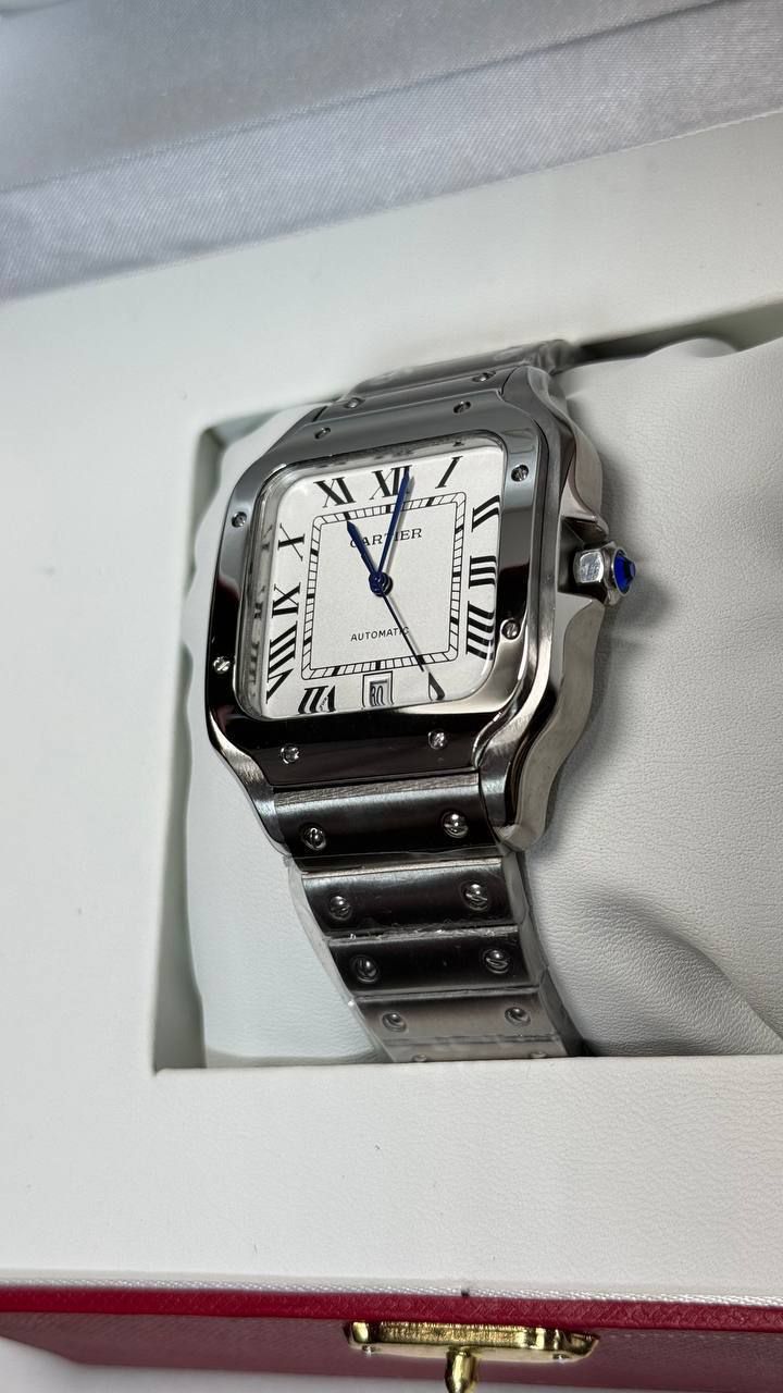 Cartier Gümüş Otomatik Saat. kutulu — görsel 2/6