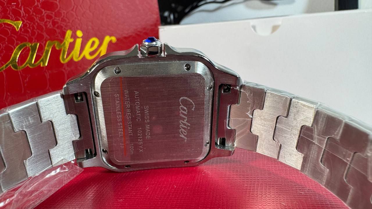 Cartier Gümüş Otomatik Saat. kutulu — görsel 3/6
