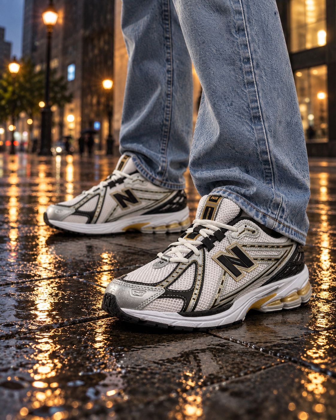 New Balance 1906R Beyaz Gümüş Siyah Gold — görsel 3/3