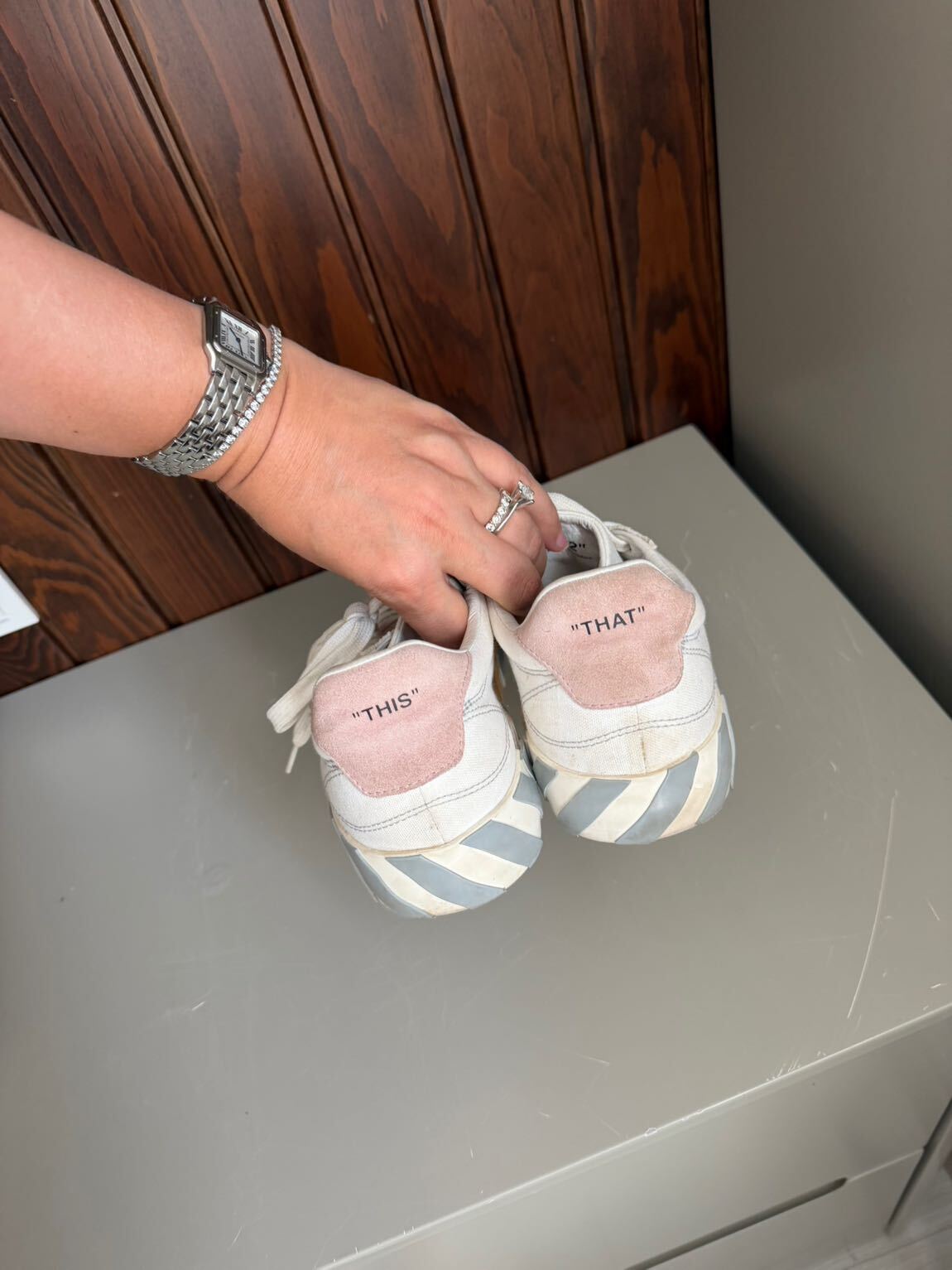 Off White Sneaker Beyaz/Pembe — görsel 4/6