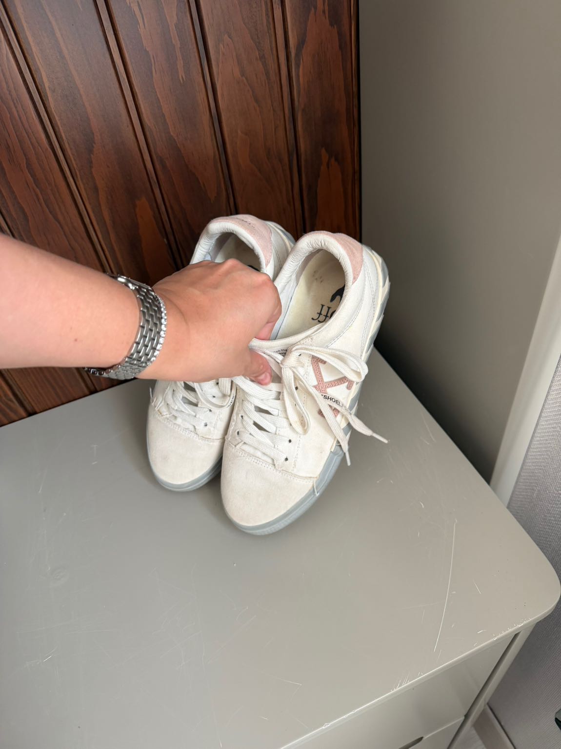 Off White Sneaker Beyaz/Pembe — görsel 3/6