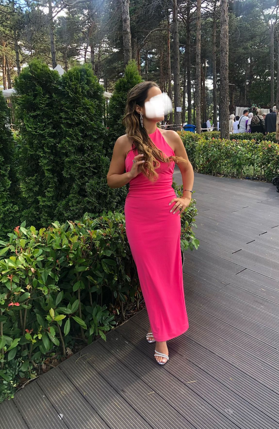 Pembe Maksi Abiye Elbise — görsel 3/3