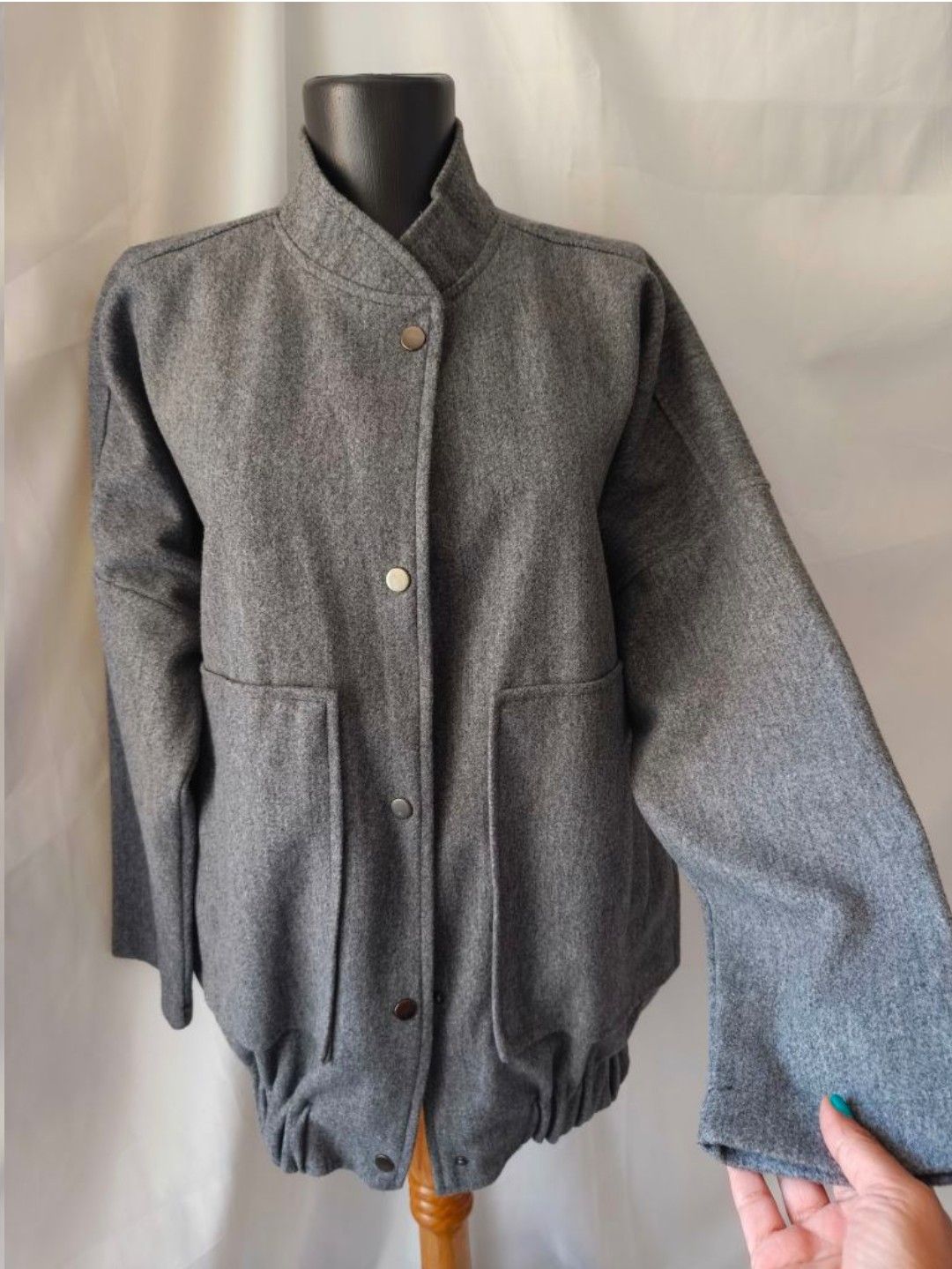 Gri Bomber Ceket mont 7767 — görsel 15/16
