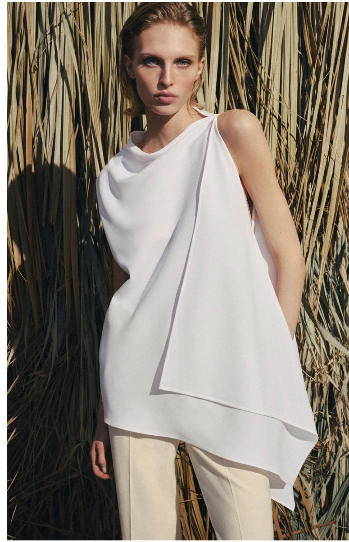 Zara ZW Collection Asimetrik bluz — görsel 3/8