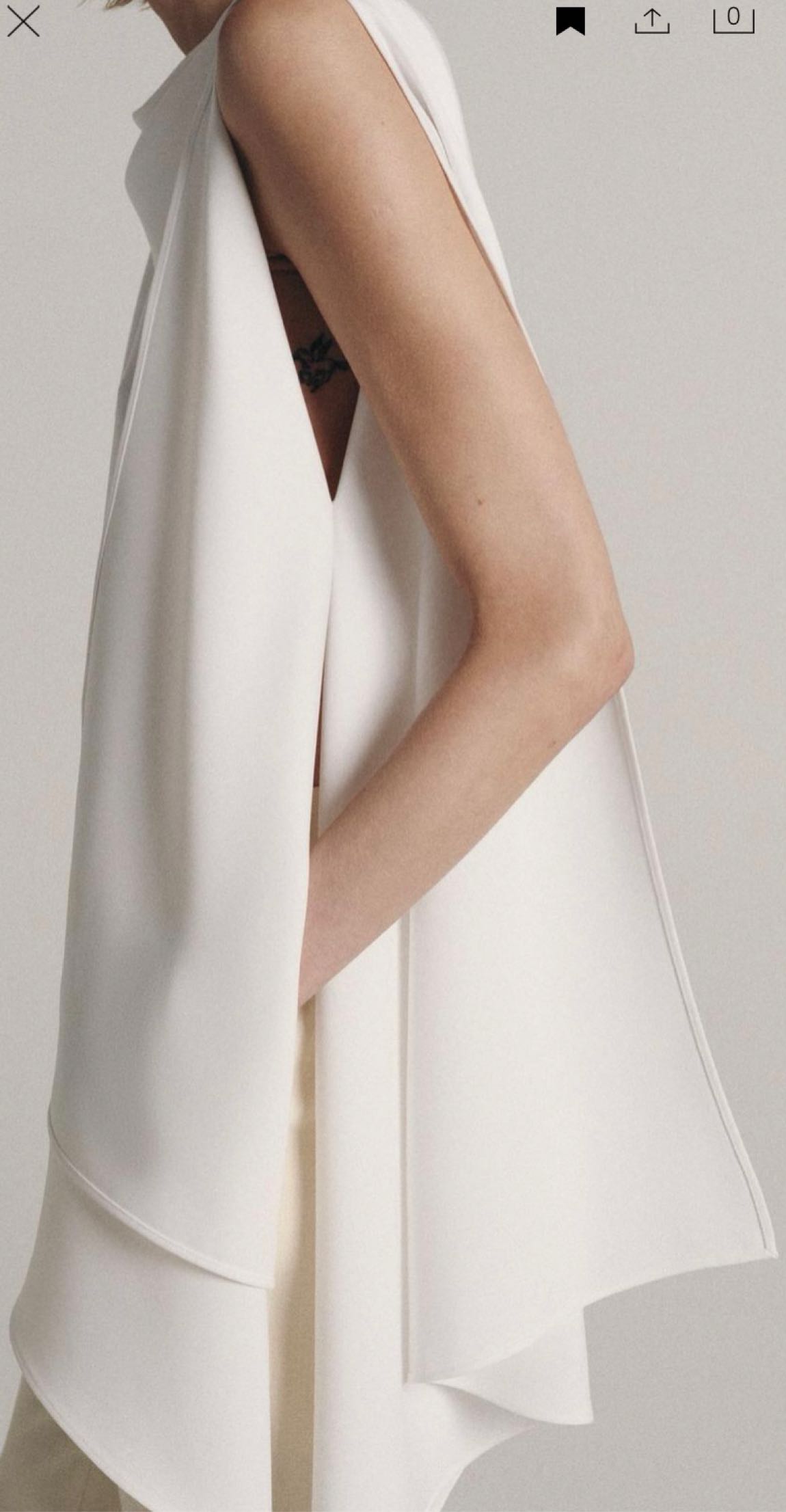 Zara ZW Collection Asimetrik bluz — görsel 6/8