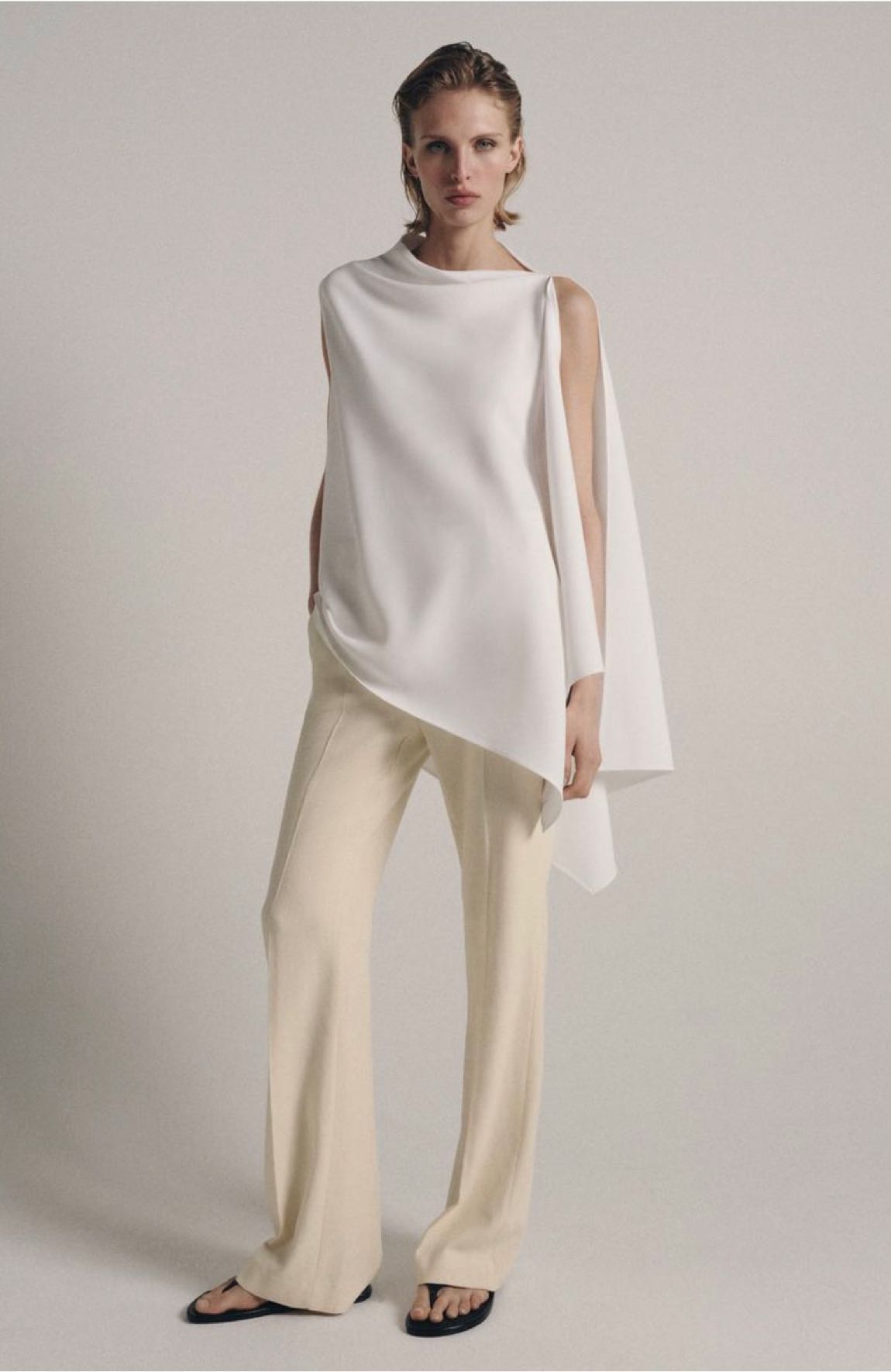 Zara ZW Collection Asimetrik bluz — görsel 5/8